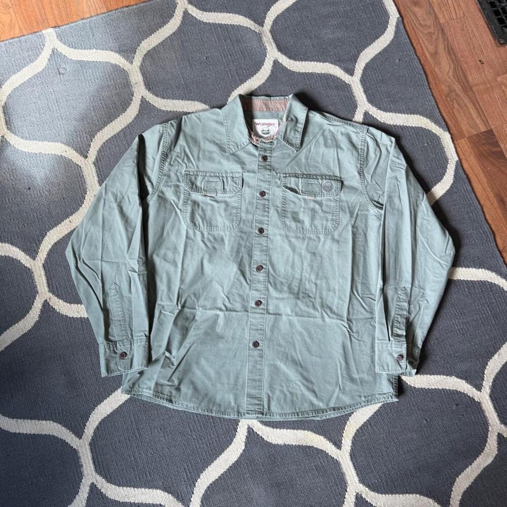Green Wrangler Longsleeve Button Down Shirt